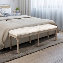 Paean Linen Ottoman Bench